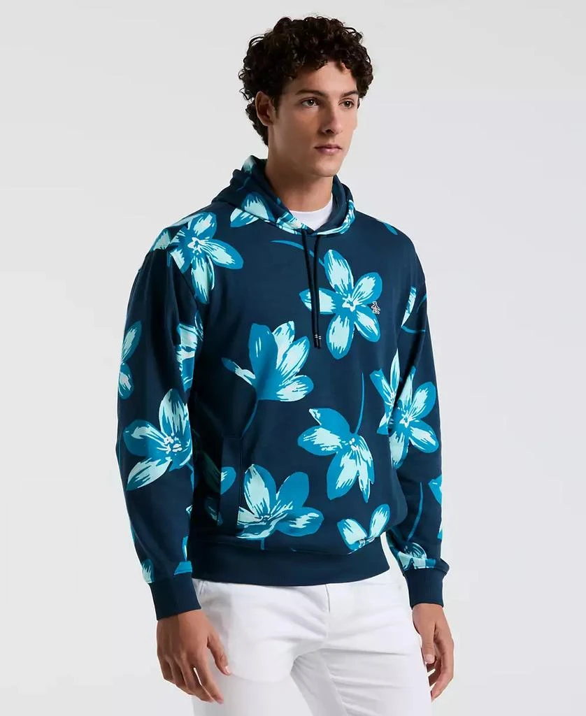 Original Penguin Men's Slim Fit French Terry Floral Print Hoodie 1