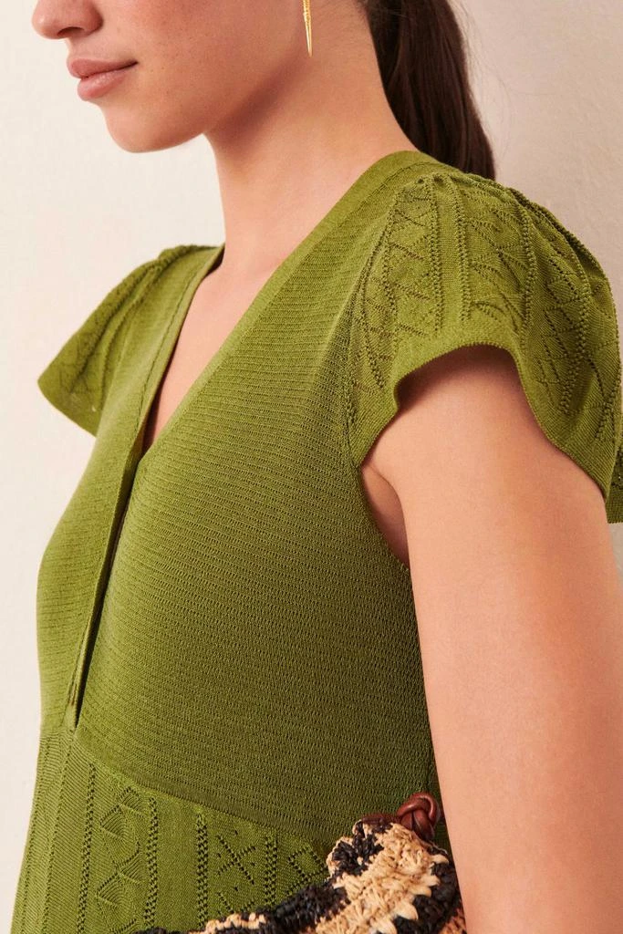 预计3周后发货 ba&sh Robe Adana - Olive - Femme 2