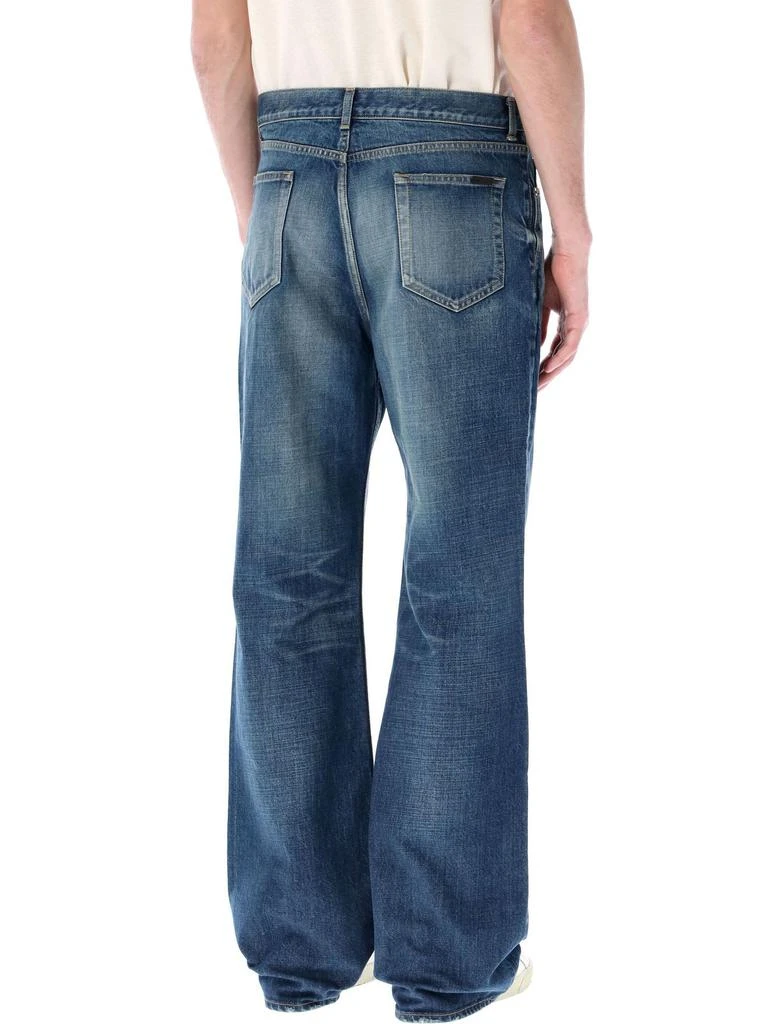 Saint Laurent Saint Laurent Whiskering-Effect Distressed Bootcut Jeans 2