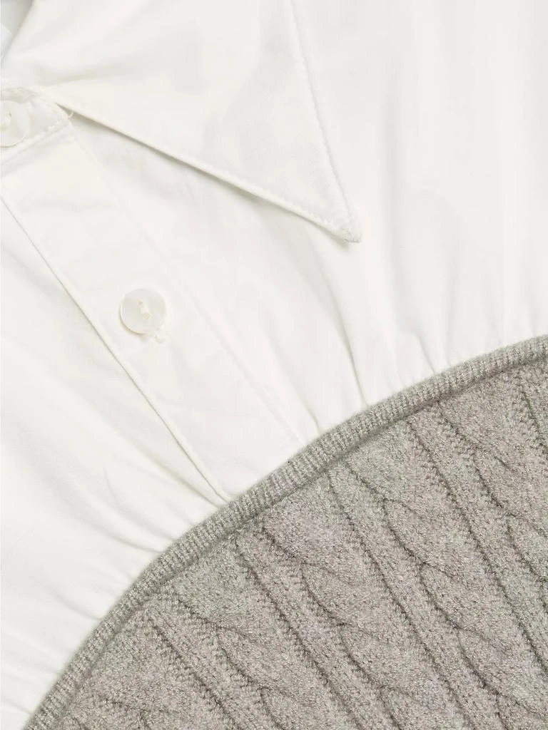 En Saison Waverly Cotton & Cable-Knit Shirtdress 7