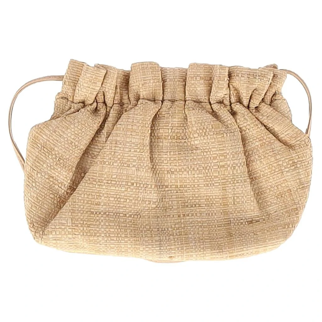 Loeffler Randall Willa Mini Cinch Clutch in Beige Raffia 4
