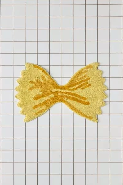 Urban Outfitters Bowtie Pasta Shape Tufted Bath Mat 2