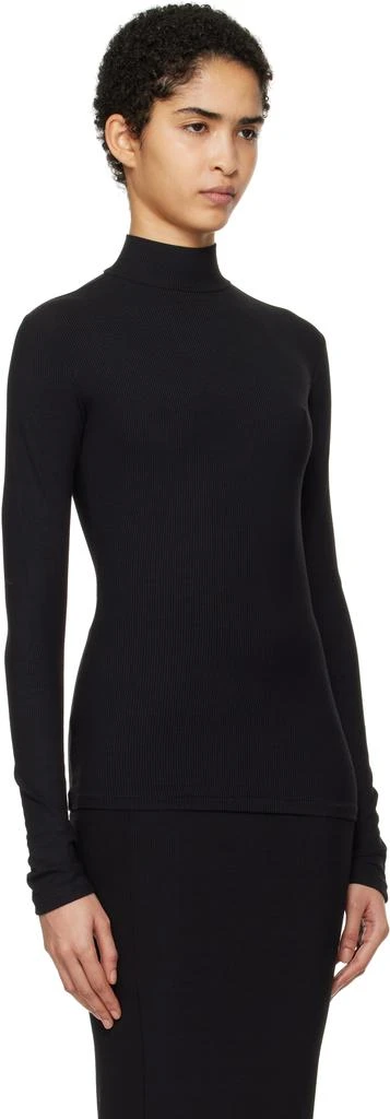 SKIMS Black Soft Lounge Mock Neck Long Sleeve Top 2