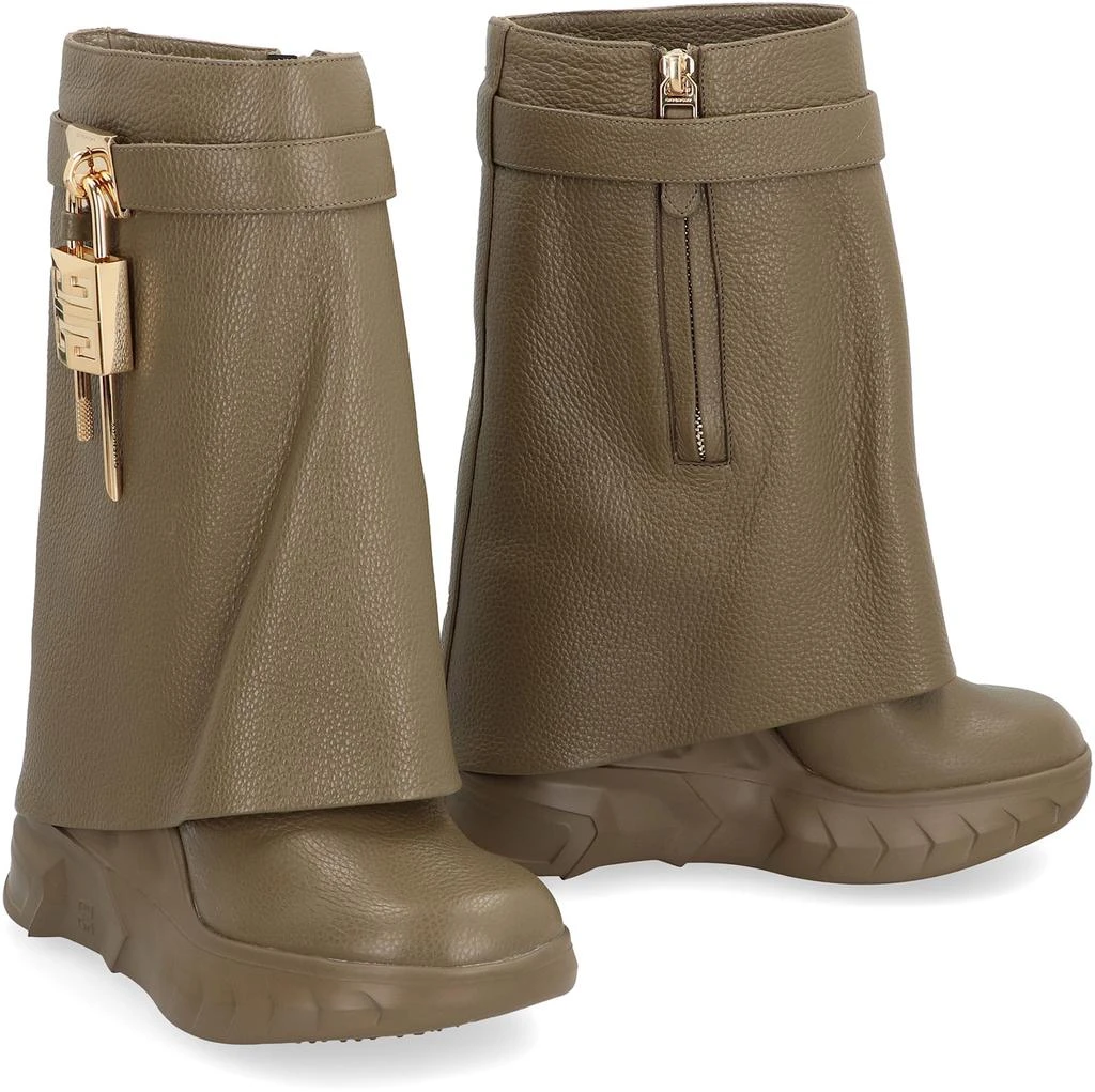 Givenchy Shark Lock Biker Leather Ankle Boots 3