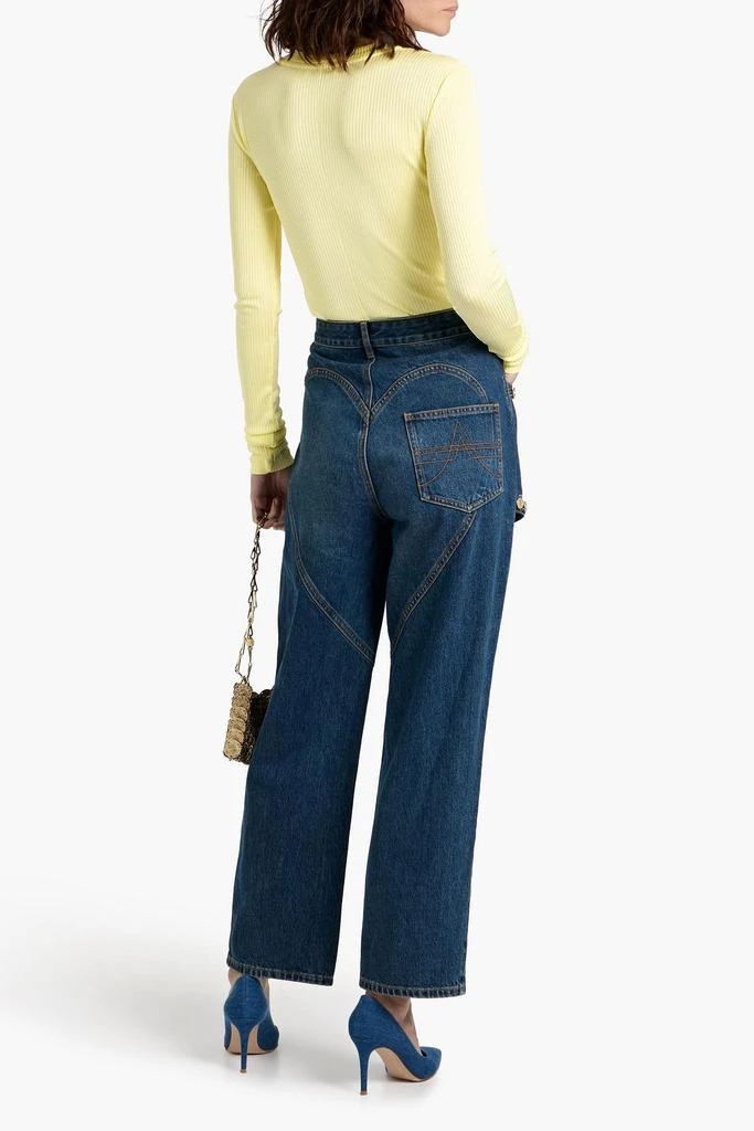 AREA Embellished ribbed jersey top 3