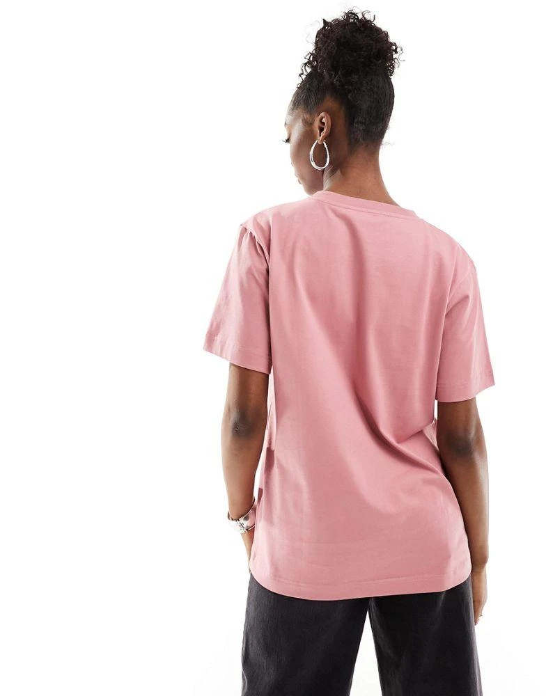 Fiorucci Fiorucci relaxed angel t-shirt with squiggle logo in washed pink 4