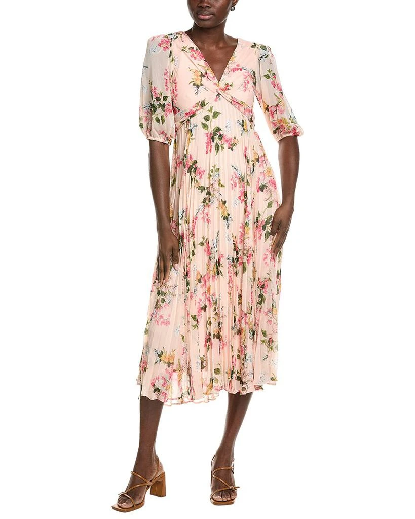 1950s swing dress Retro Stage 1950s Stripe Lace-Up Swing Dress White & Gray main image 0