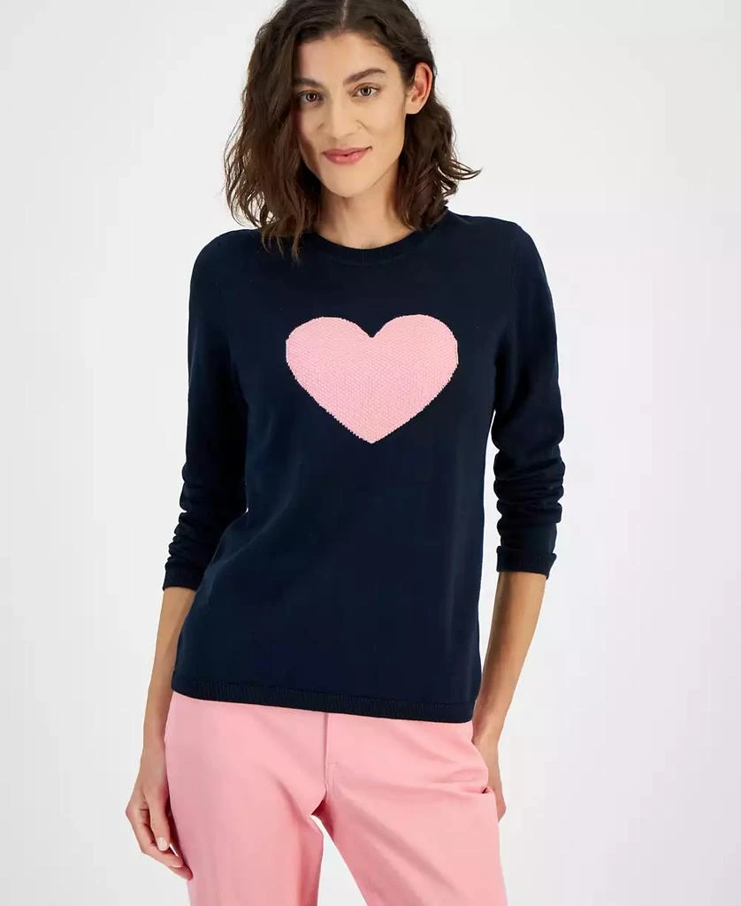 Tommy Hilfiger Women's Long-Sleeves Heart Sweater 1