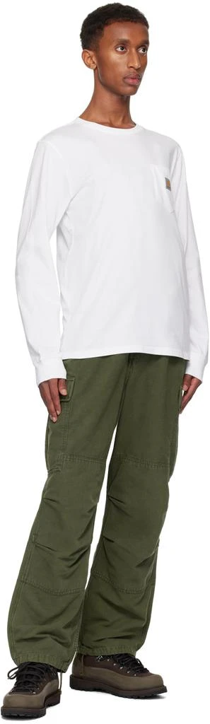 Carhartt WIP White Long Sleeve Pocket T-shirt 4