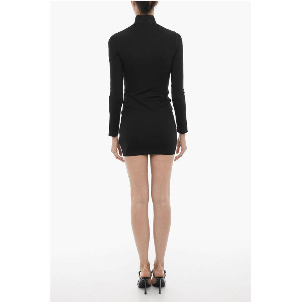 Off-White Off- Long Sleeved Stretch Nylon Bodycon Women's Dress
