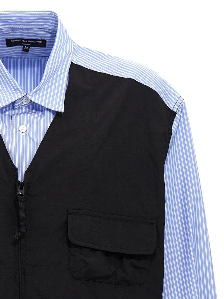 Comme des Garcons Comme des Garçons Homme Stripe Detailed Curved Hem Shirt 3