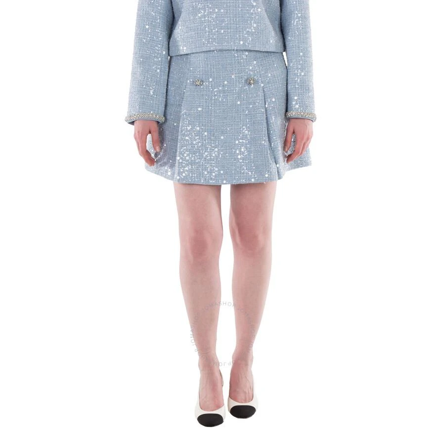Self Portrait Sequin Boucle Mini Skirt 2