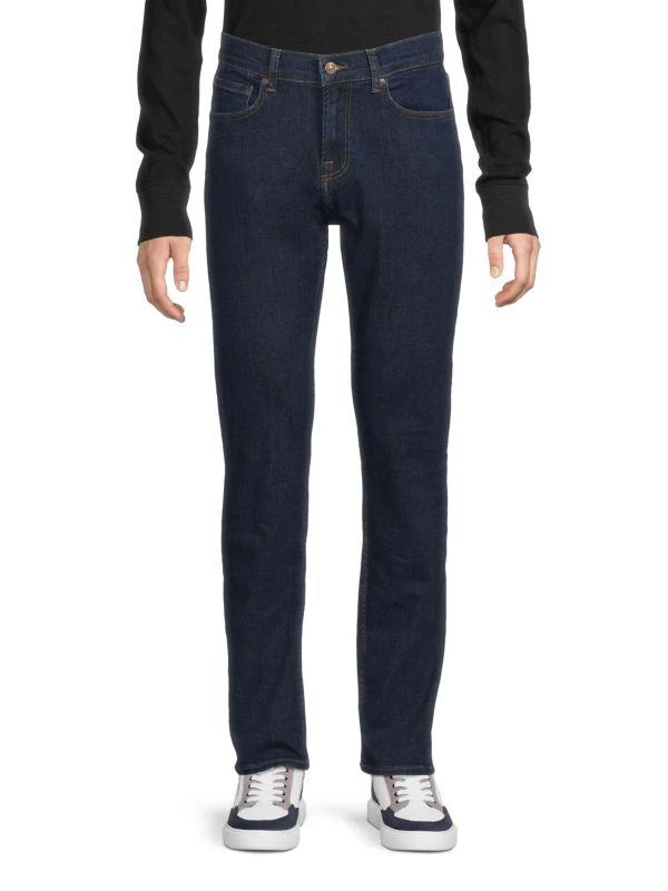 7 For All Mankind Slimmy Dark Wash Slim Straight Jeans 1