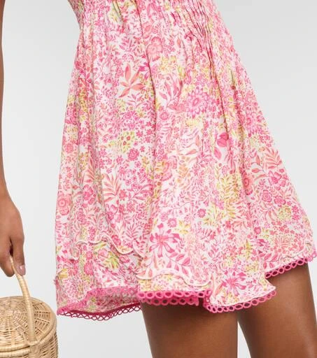 Poupette St Barth Claire floral strapless minidress 5