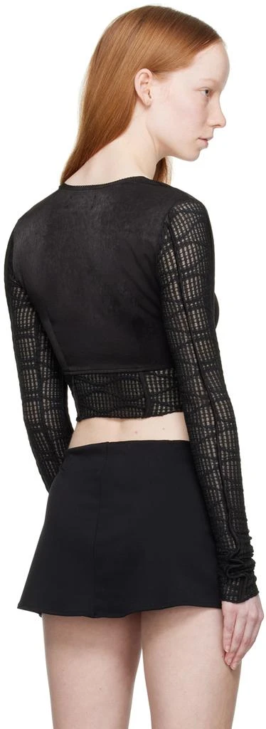 Danielle Guizio Black Archangel Swirl Long Sleeve T-shirt 3