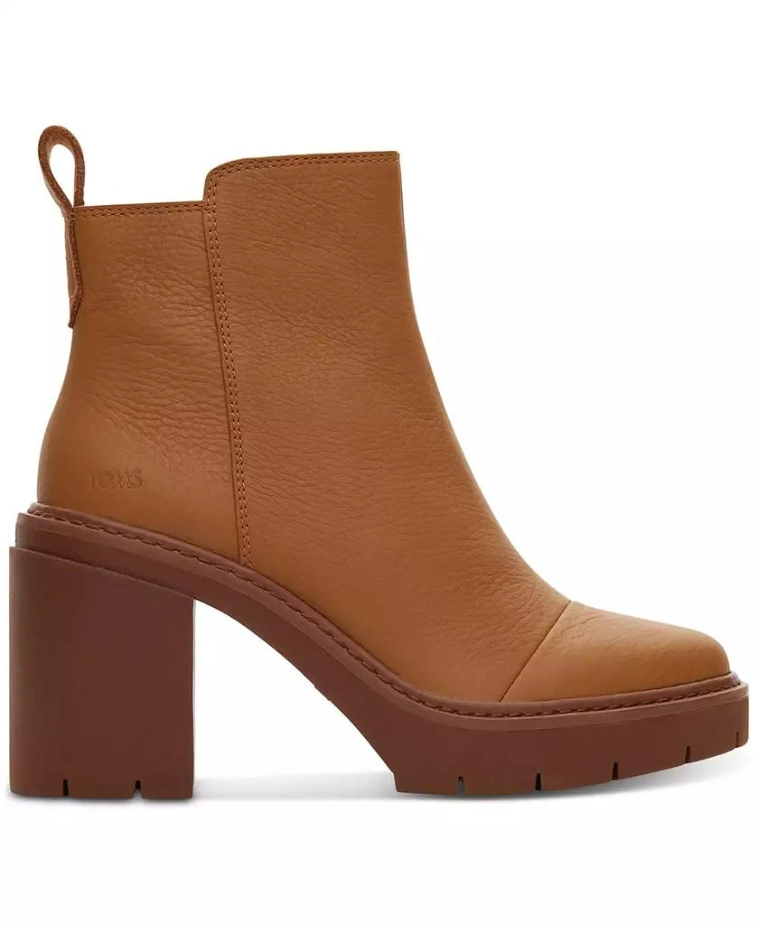 TOMS Women's Rya Lug Sole Block Heel Platform Booties 2