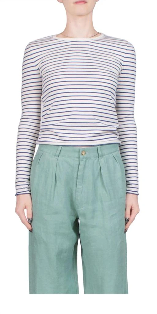 Denimist Denimist - Striped Skinny Crewneck Top 1