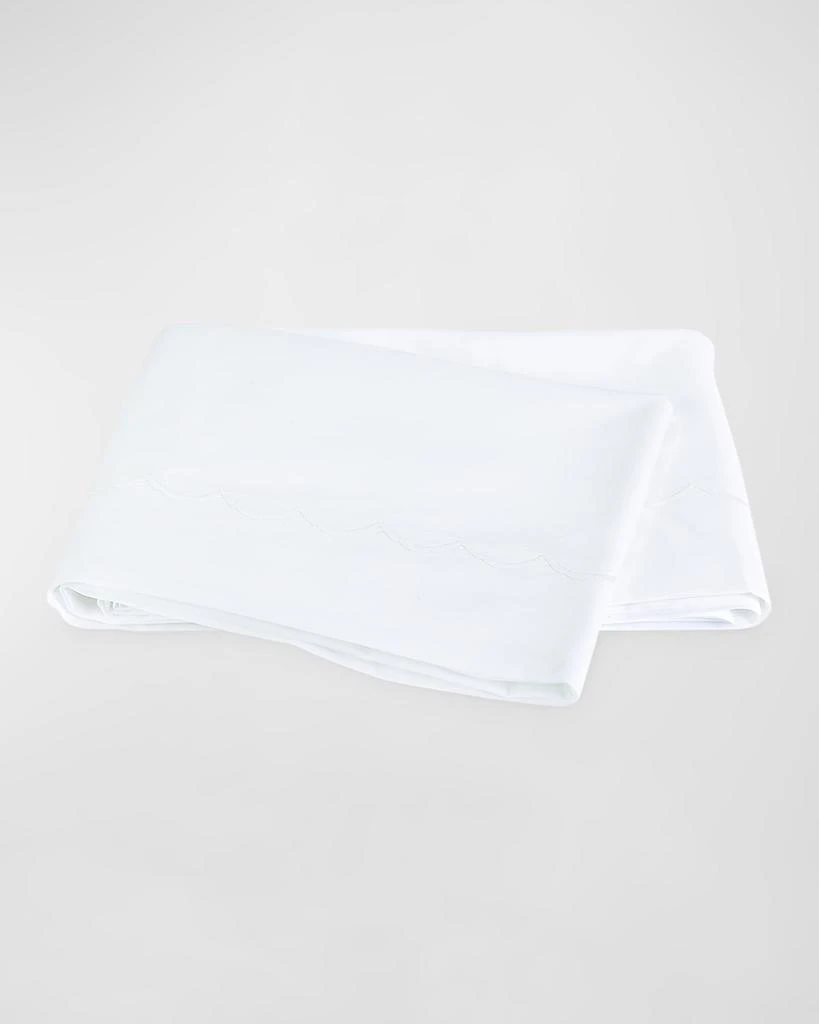 Matouk Scallop Embroidered 350 Thread Count Flat Sheet 1