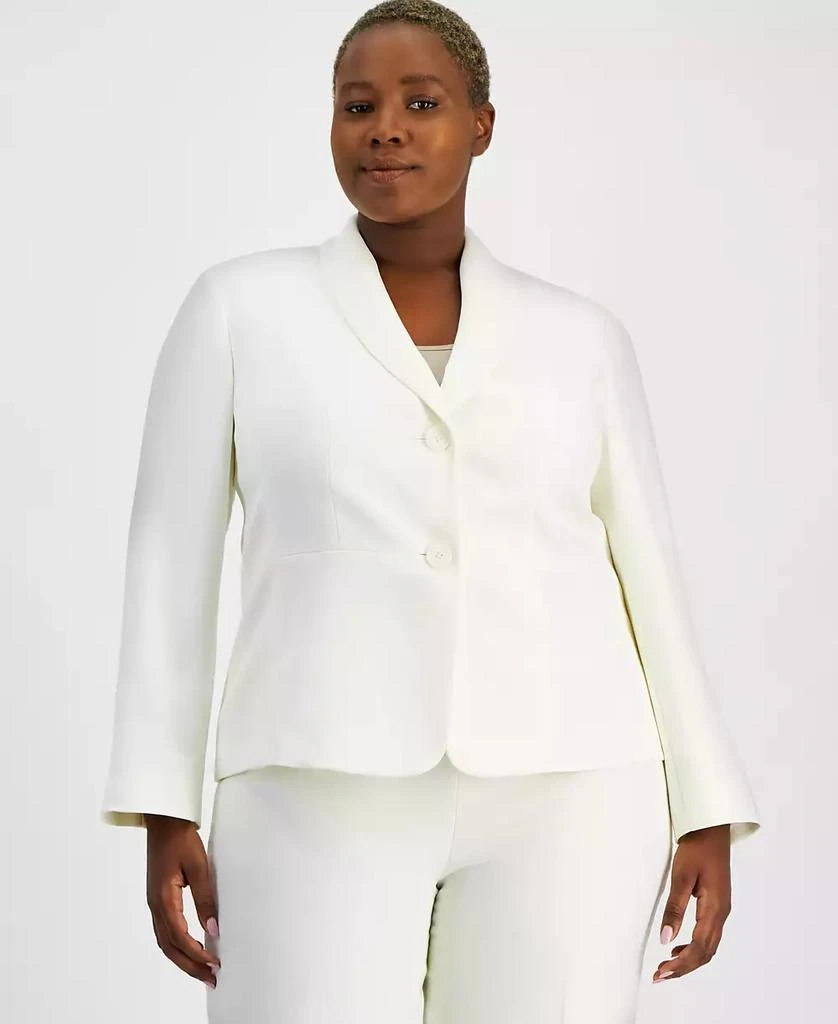 Le Suit Plus Size Shawl-Collar Pant Suit 4