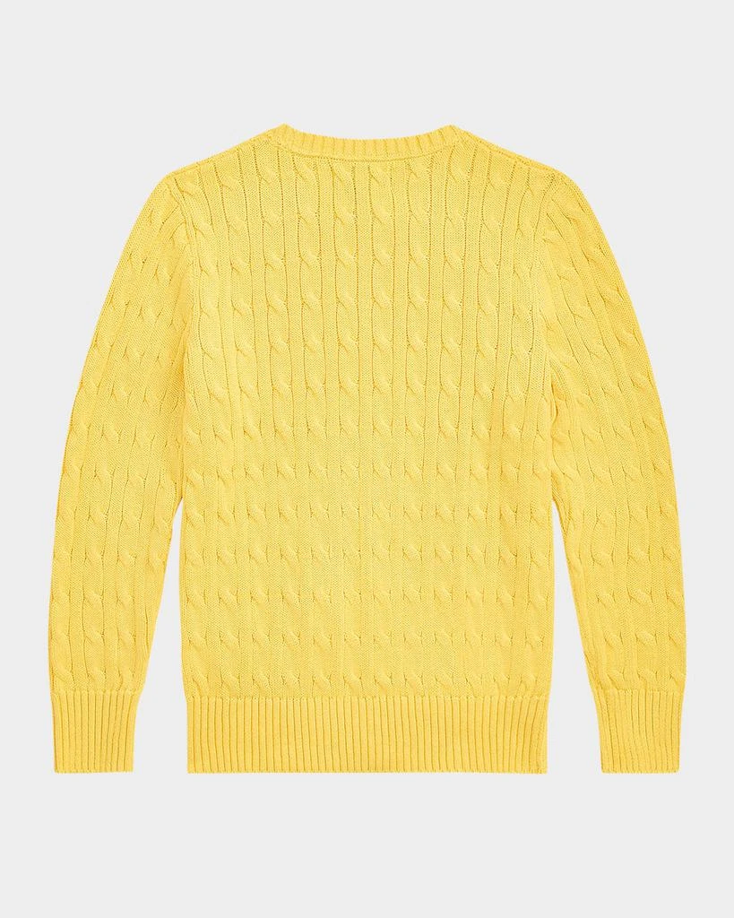 Ralph Lauren Boy's Cable Knit Embroidered Sweater, Size S-L 2