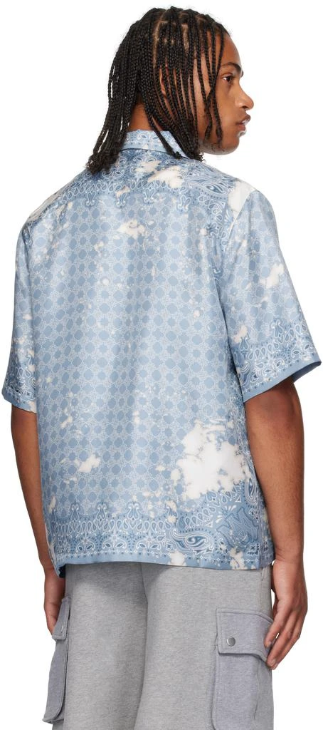 AMIRI Blue Bleach Bandana Bowling Shirt 3
