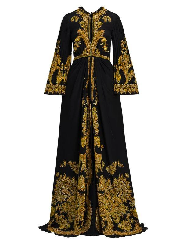 green emerald velvet dress 50s Gold Paisley Cocktail Dress – Cats Like Us main image 1