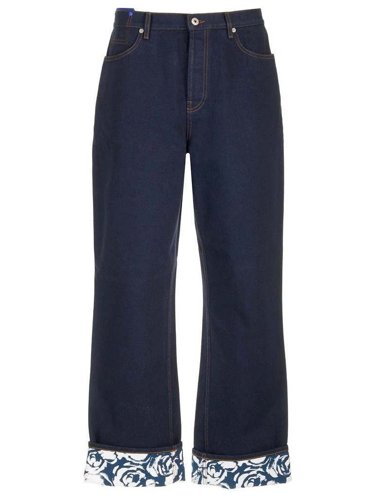 Burberry Burberry Rose Printed Turn-Up Brim Jeans 1