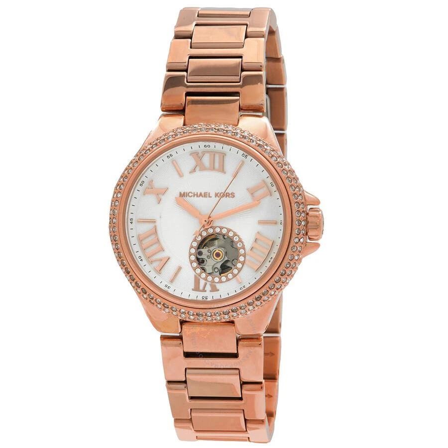 Michael Kors Camille Automatic Crystal Silver Dial Ladies Watch MK9051 1