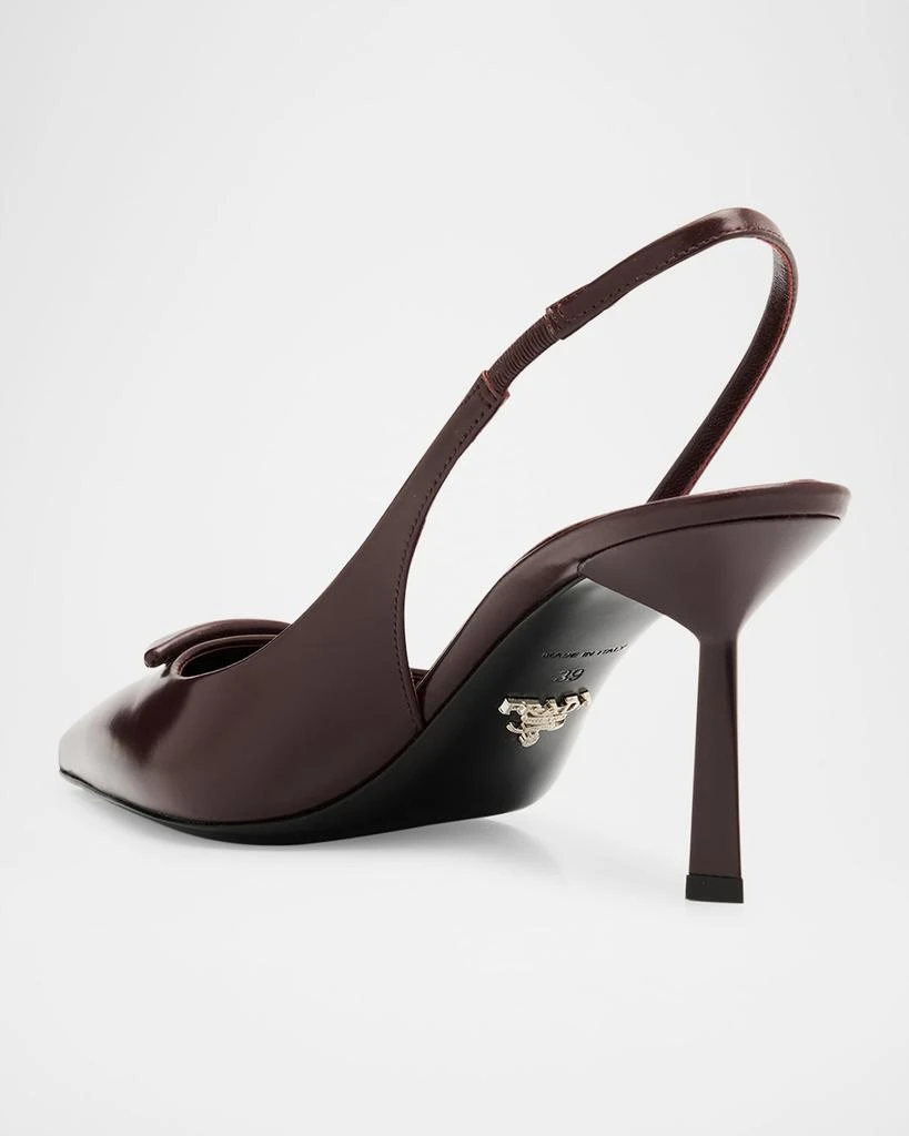 Prada Patent Padded Triangle Slingback Pumps 4