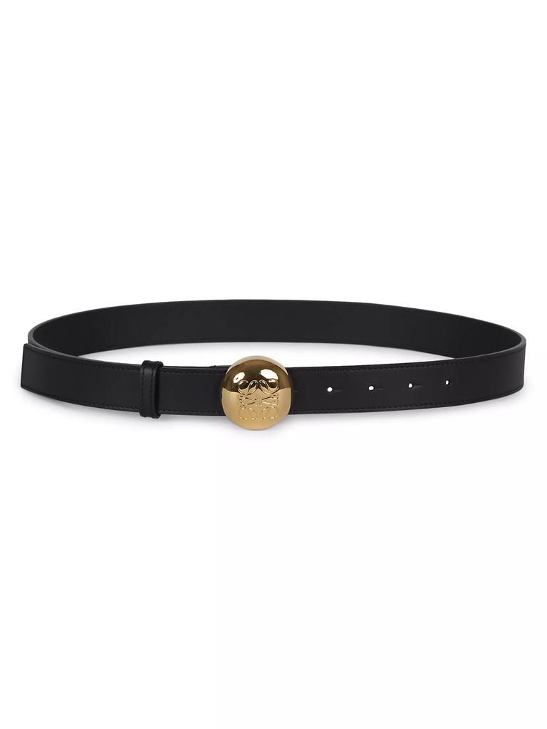 LOEWE Monogram Pebble Buckle Leather Belt