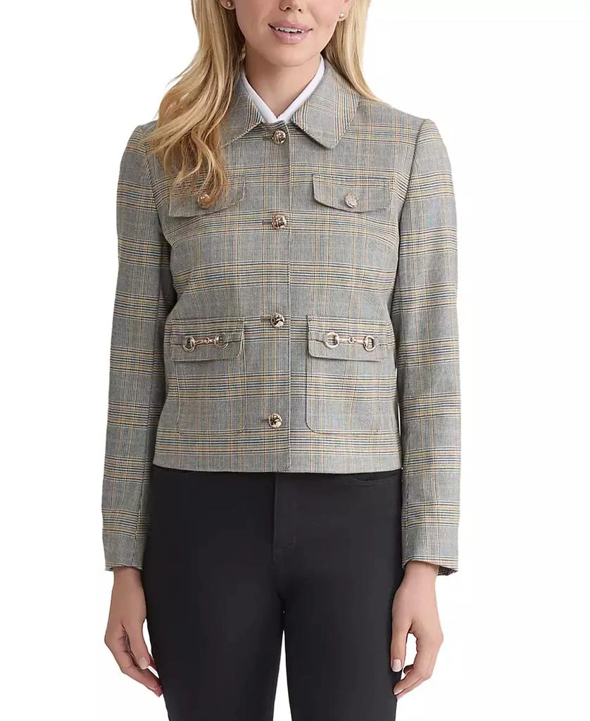 JONES NEW YORK Petite Glen Plaid Jacket 1