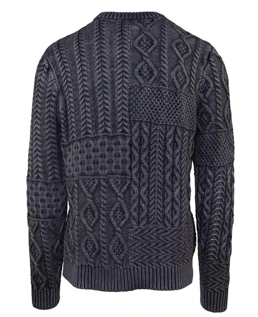 Schott Schott - Stonewashed Cotton Patchwork Crew Sweater 4