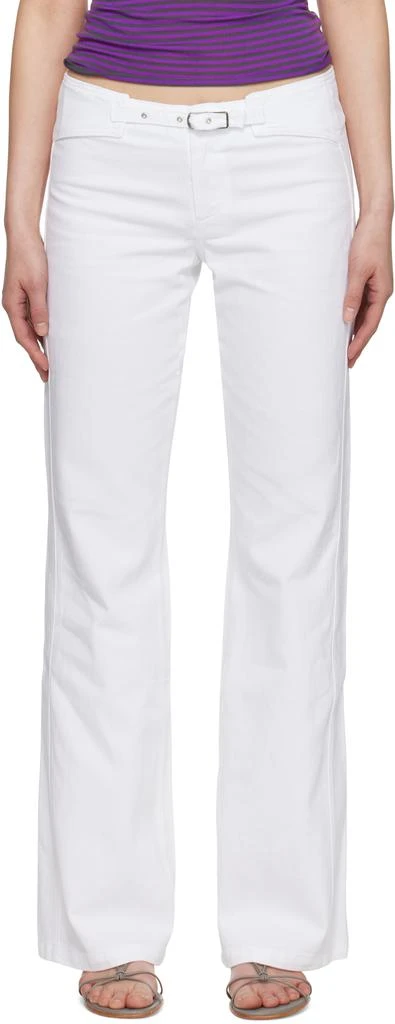 Gimaguas SSENSE Exclusive White Nicole Denim Trousers 1