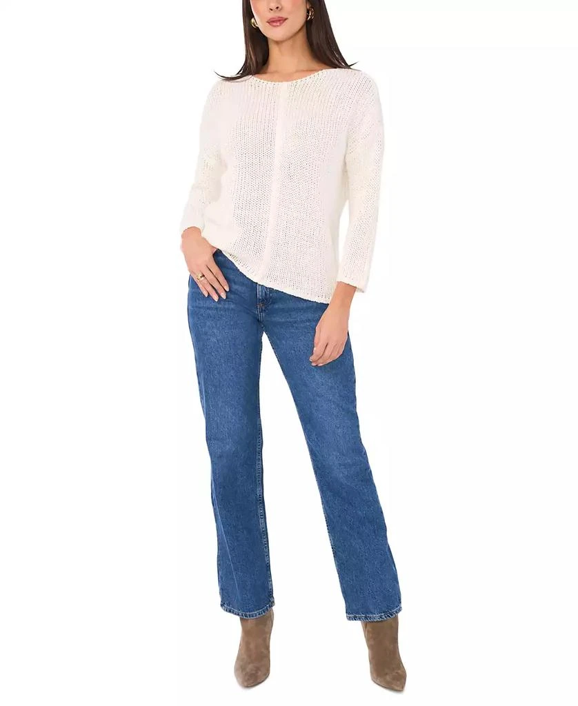 Vince Camuto Women's Center-Seam Crewneck Sweater 2