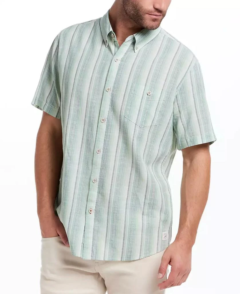 Weatherproof Vintage Men
s Regular-Fit Textured Stripe Button-Down Shirt 2