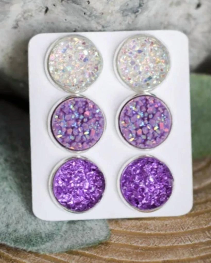 Urban Gemms Urban Gemms - Women
s I Love You Triple Earring Set