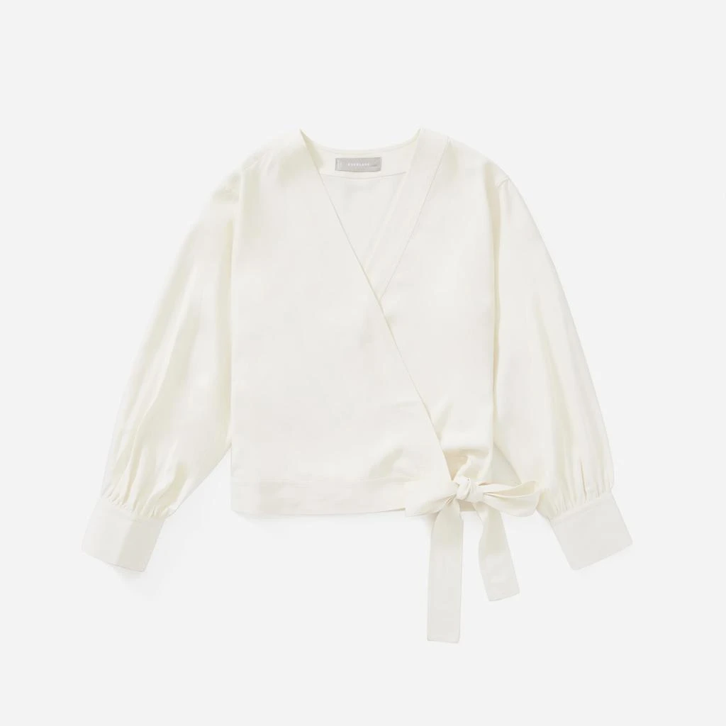 Everlane The Washable Silk Wrap Top 6
