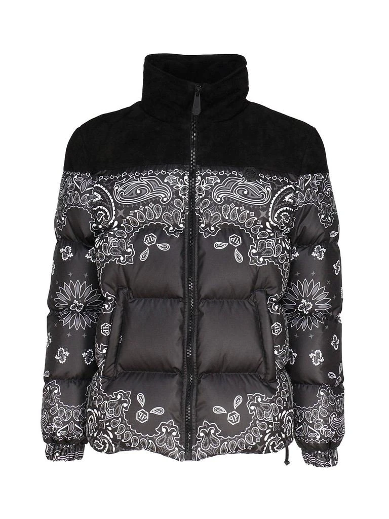 Philipp Plein Bandana-printed Zip-up Padded Jacket 1