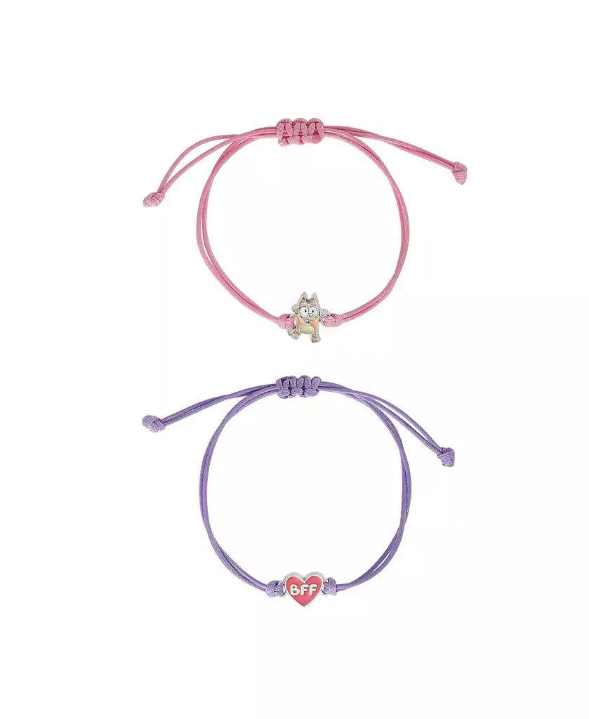 Bluey Adjustable Friendship Bracelet Set, Heart Charm, 4-Pack 5