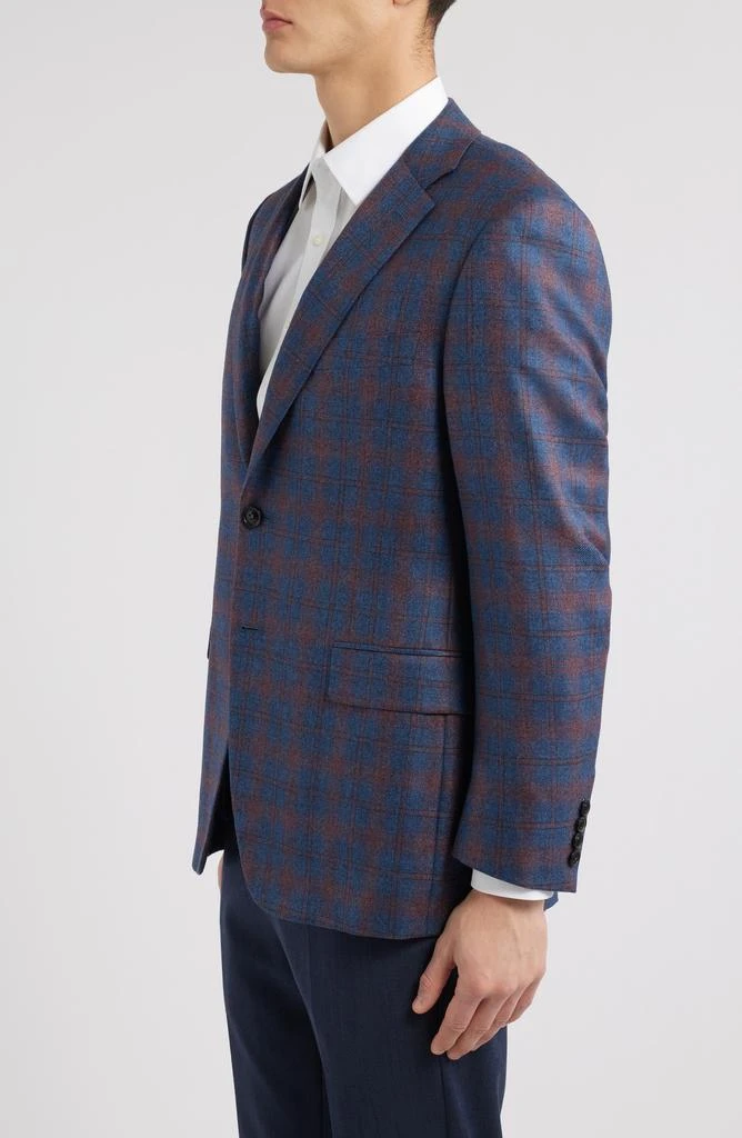 Canali Siena Regular Fit Plaid Silk & Cashmere Sport Coat 3