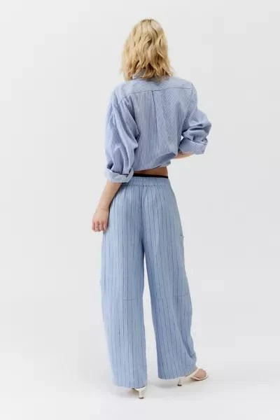 Urban Outfitters UO Mae Striped Linen Cargo Pant 3