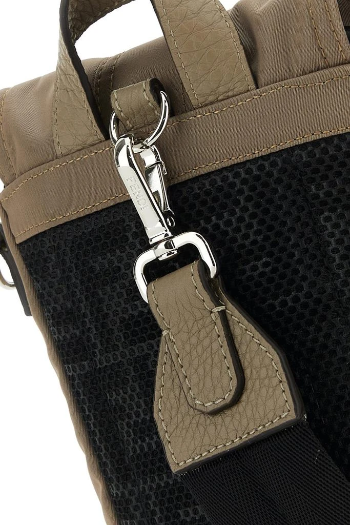 Fendi Dove grey nylon mini Fendiness backpack 3