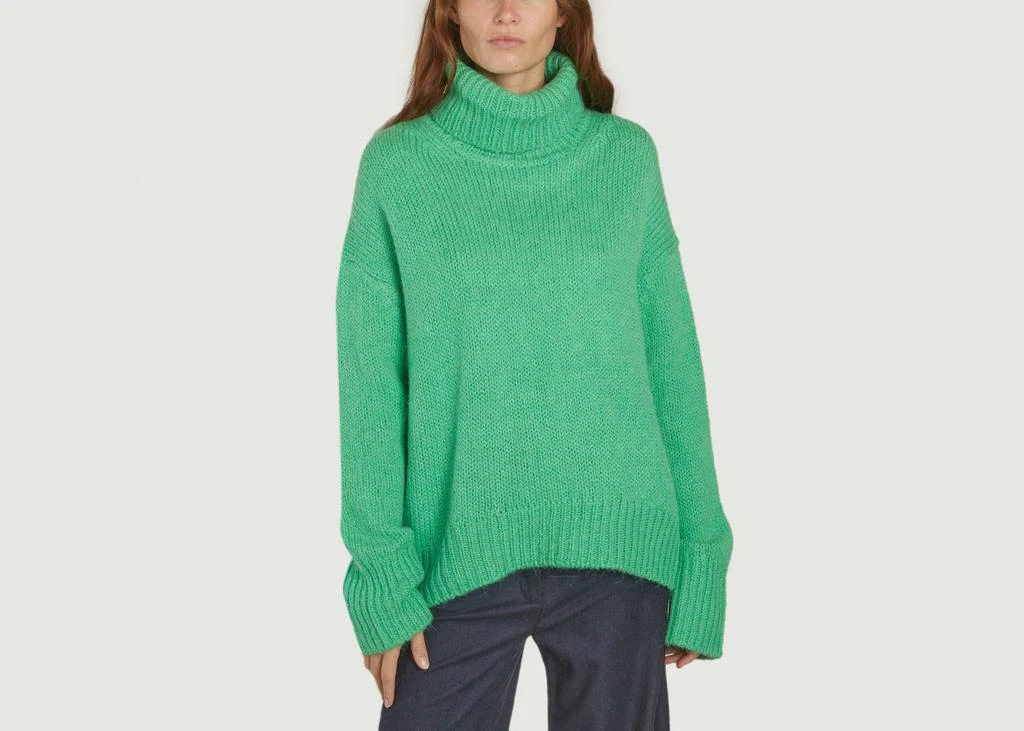 预计3周后发货 Samsoe Samsoe Pulls, Gilets Pullover Molli 14077 Vibrant Green Samsoe - Samsoe - Vert - Femme 1