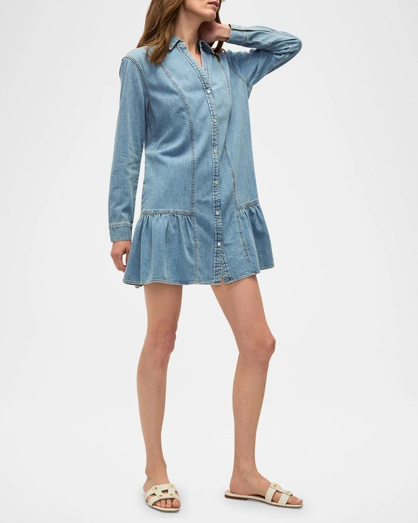 VERONICA BEARD Catherine Long-Sleeve Denim Shirtdress 2