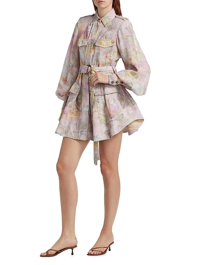 Zimmermann Dawning Cargo Printed Minidress 4