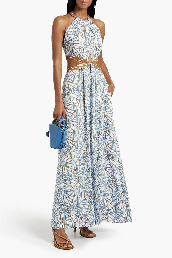 Diane von Furstenberg Elizabeth cutout printed twill maxi dress 2