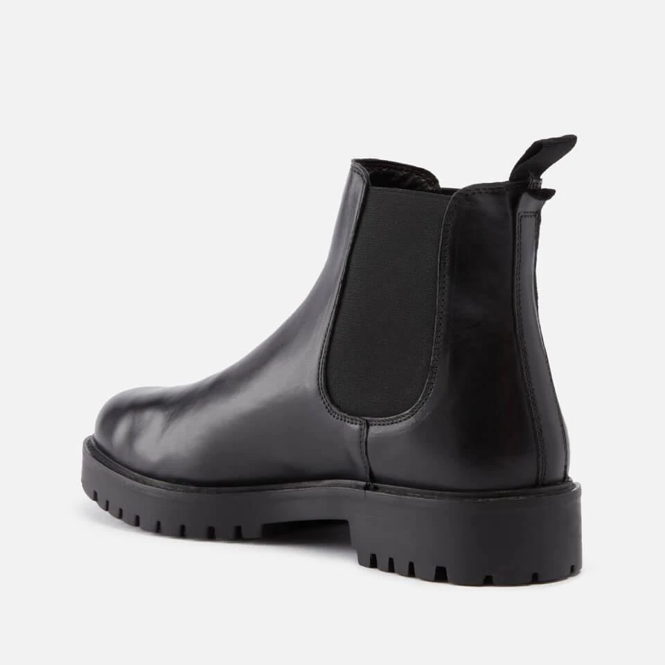 walk-london WALK LONDON MEN'S SEAN LEATHER CHELSEA BOOTS - BLACK 3
