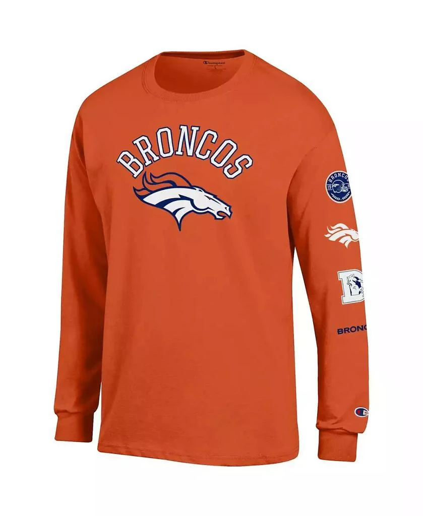 CHAMPION Men
s Orange Denver Broncos Seal Long Sleeve T-Shirt 3