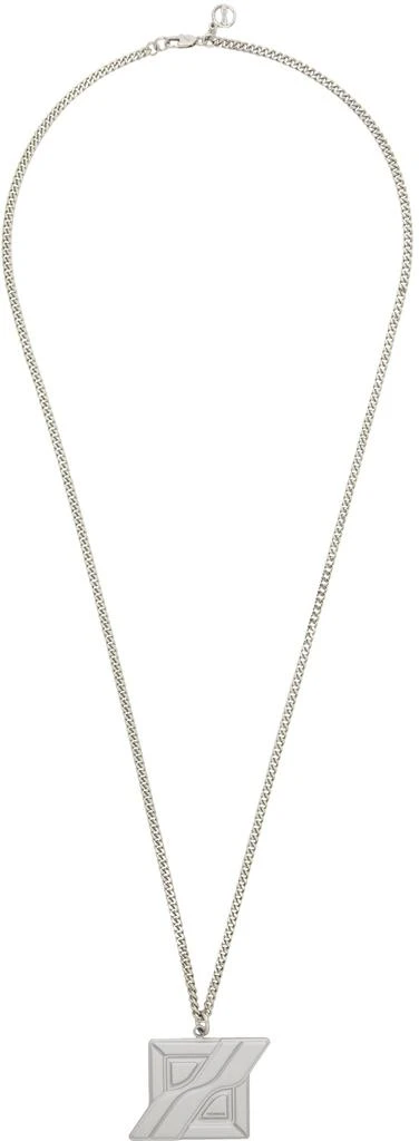 We11done Silver Logo Necklace 1