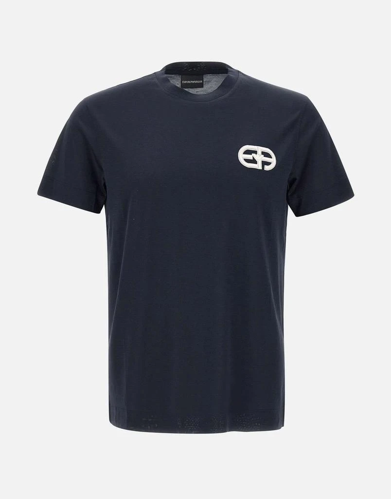 Emporio Armani Cotton and lyocell t-shirt 1